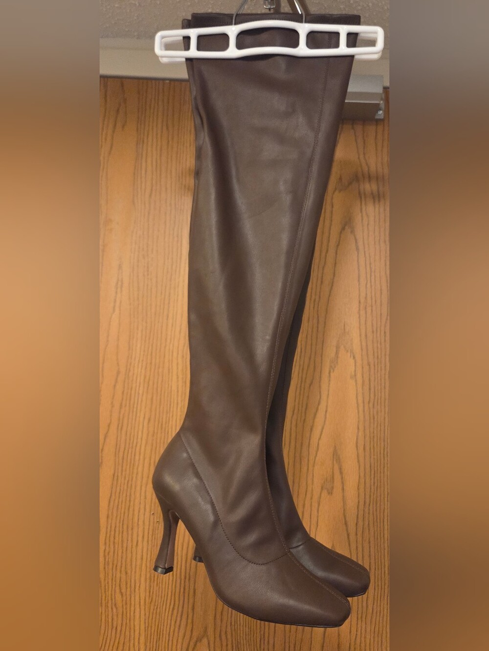 Call It Spring Brown Thigh High Heeled Boots